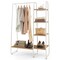 Clothes Rack Free Standing Storage Tower with Metal Frame Suitable for Various Place